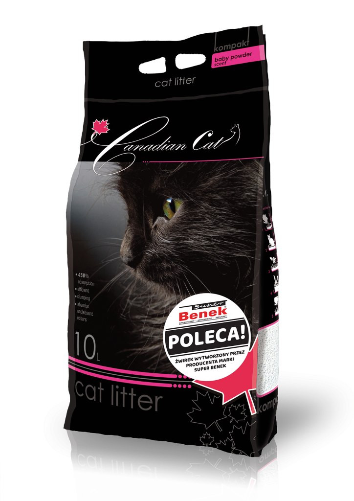 Żwirek bentonitowy Canadian Cat 10 l Baby Powder