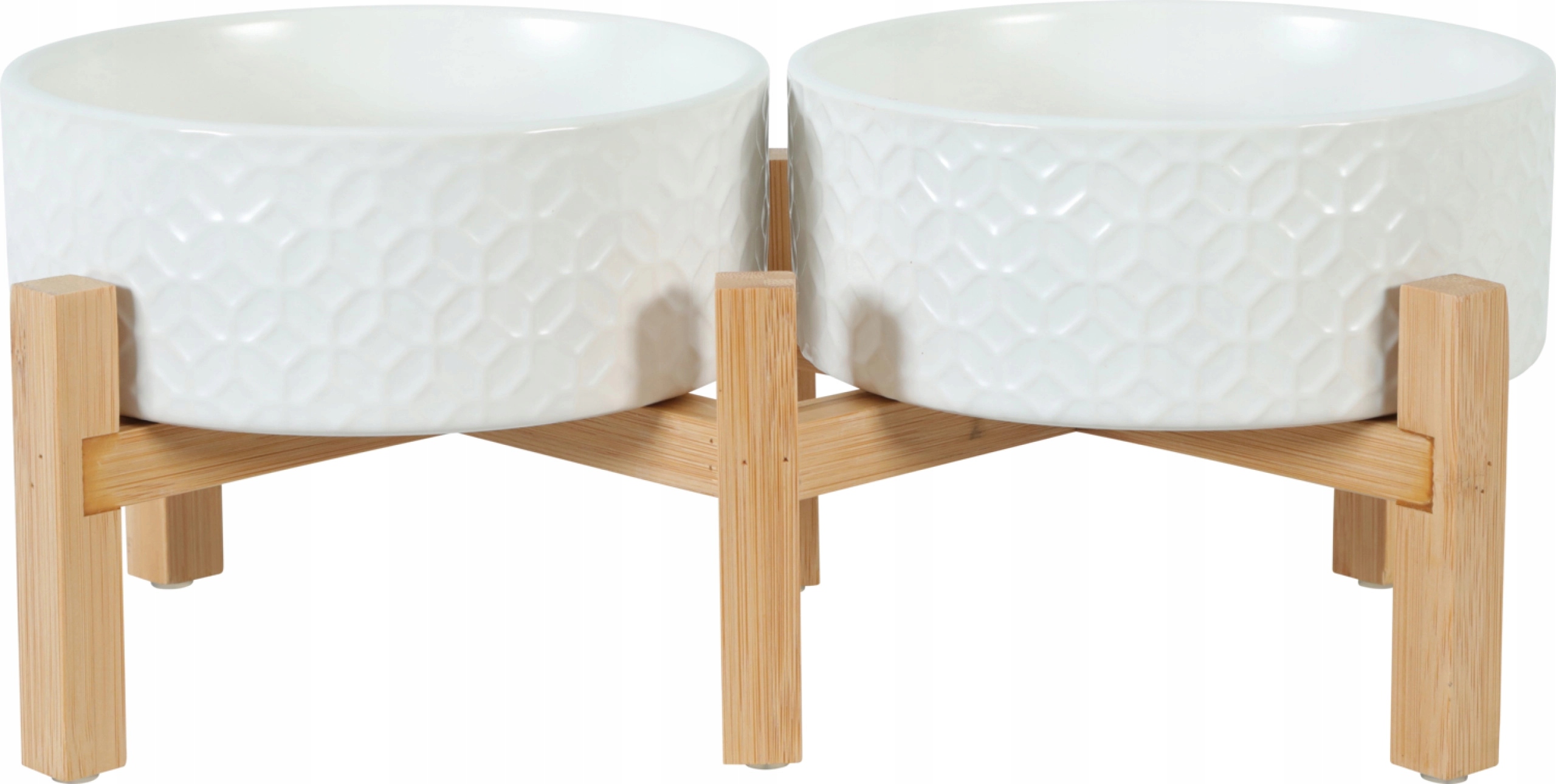 Zestaw dwóch misek ceramicznych dla kota/psa Zolux biały 0,7 l