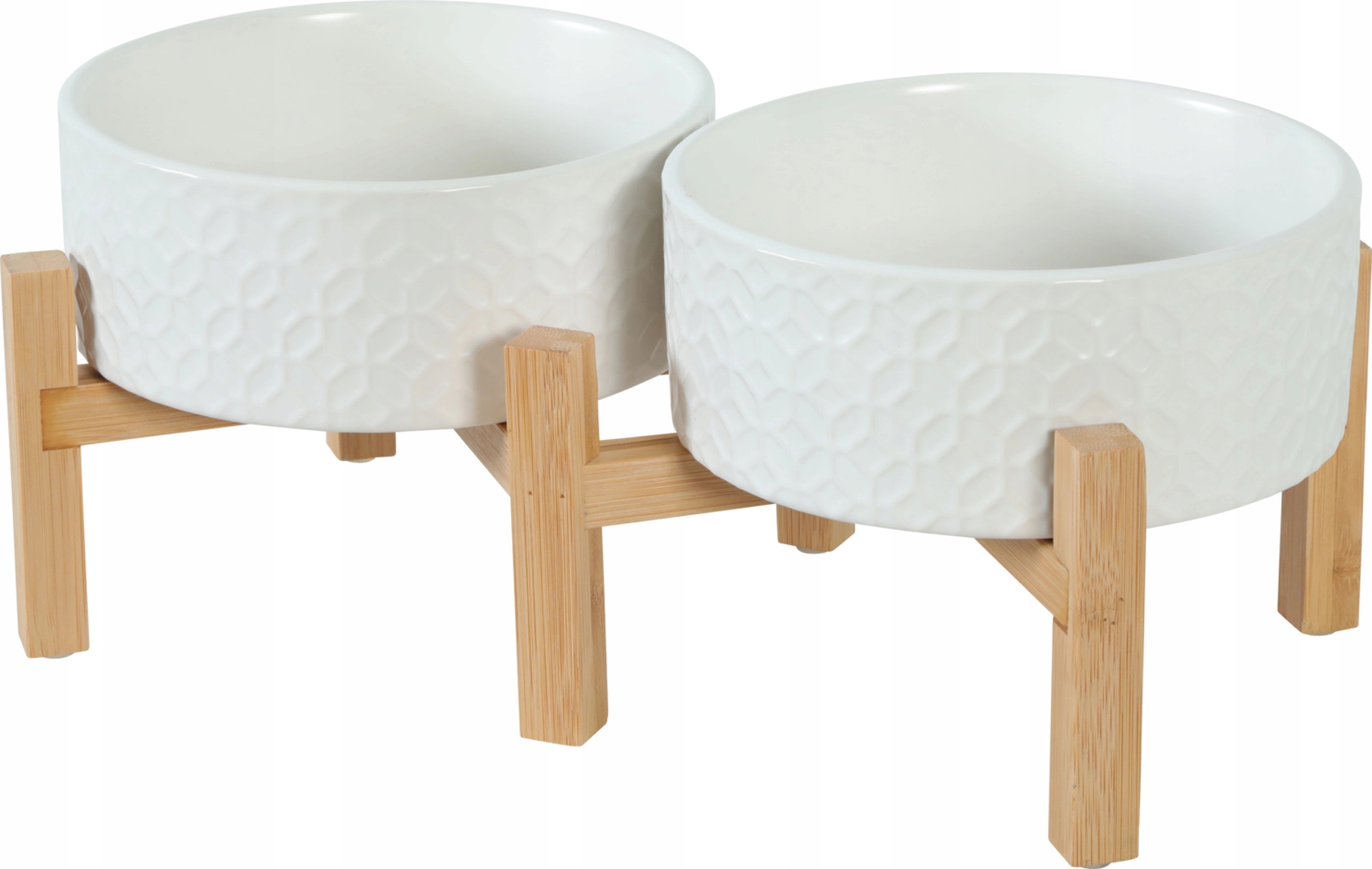 Zestaw dwóch misek ceramicznych dla kota/psa Zolux biały 0,7 l