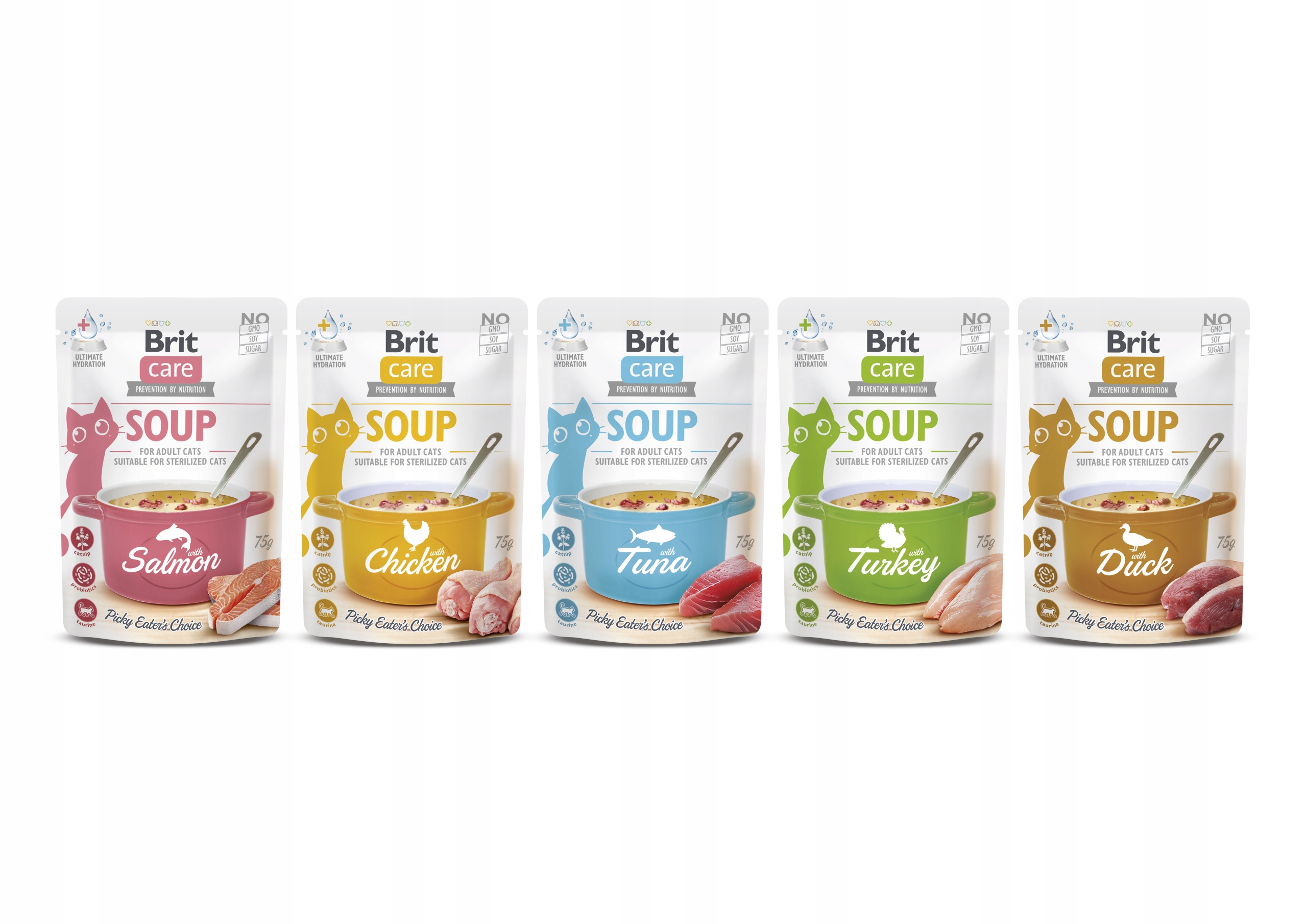 Mokra karma dla kota Brit Soup indyk 75g