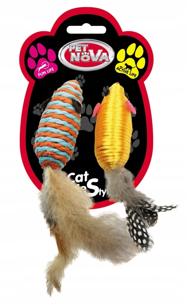 Zestaw 2 Myszki dla kota Pet Nova CAT-MOUSESET-FEATHER-7