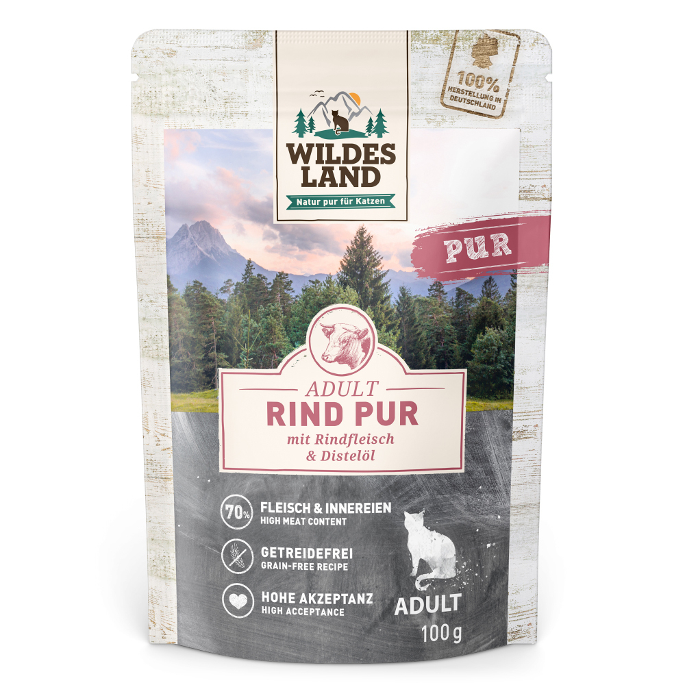 Mokra karma dla kota Wildes Land wołowina 85g