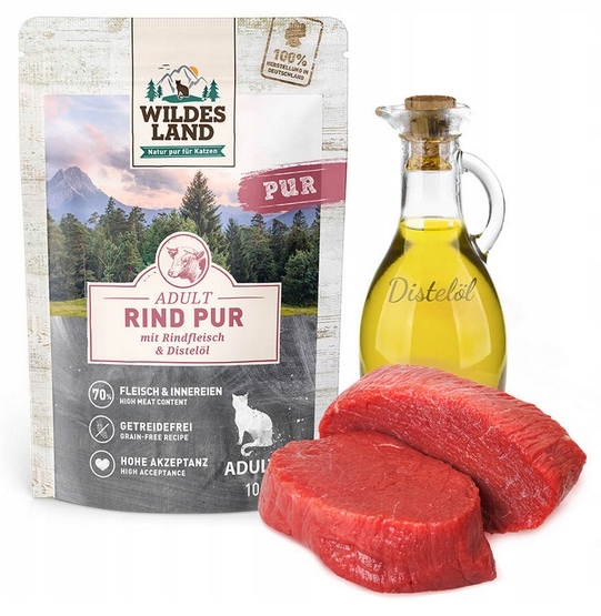 Mokra karma dla kota Wildes Land wołowina 85g