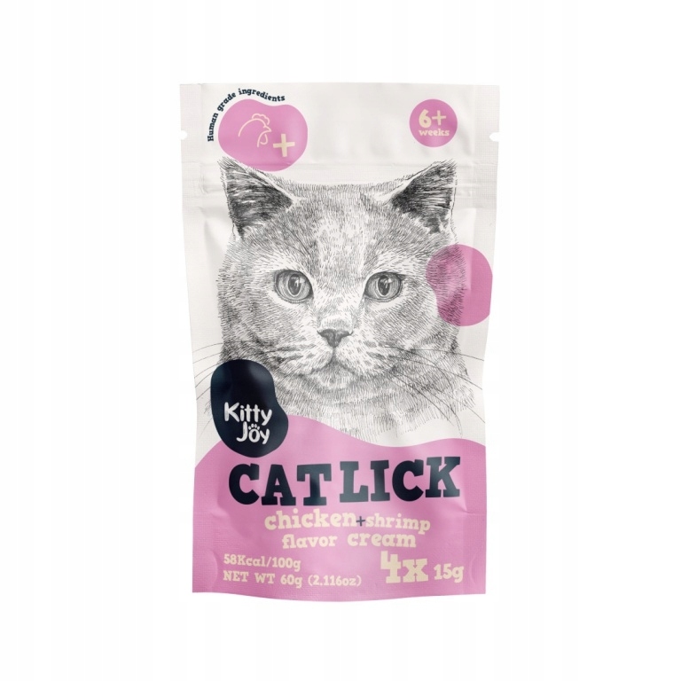 Kitty Joy Cat Lick Kurczak Krewetki Cream 4x15g