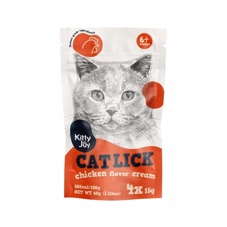 Kitty Joy Cat Lick Kurczak Cream 4x15g