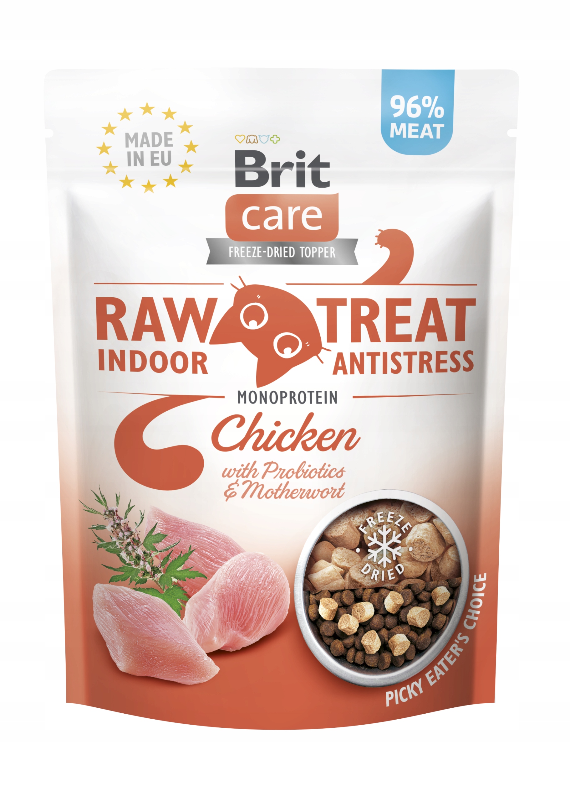 Smakołyk Indoor&#038;Antistress Brit Raw Treat dla kota 40 g