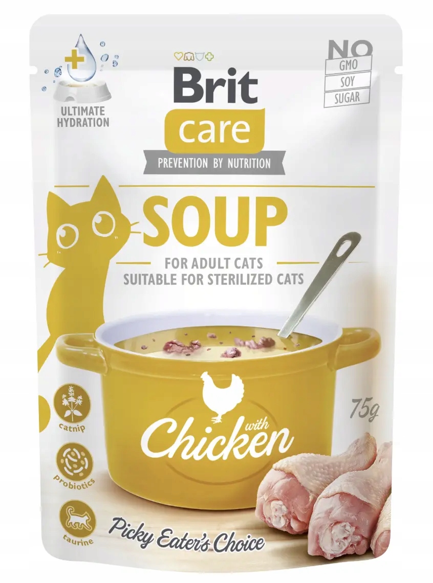 Mokra karma dla kota Brit Soup kurczak 75g