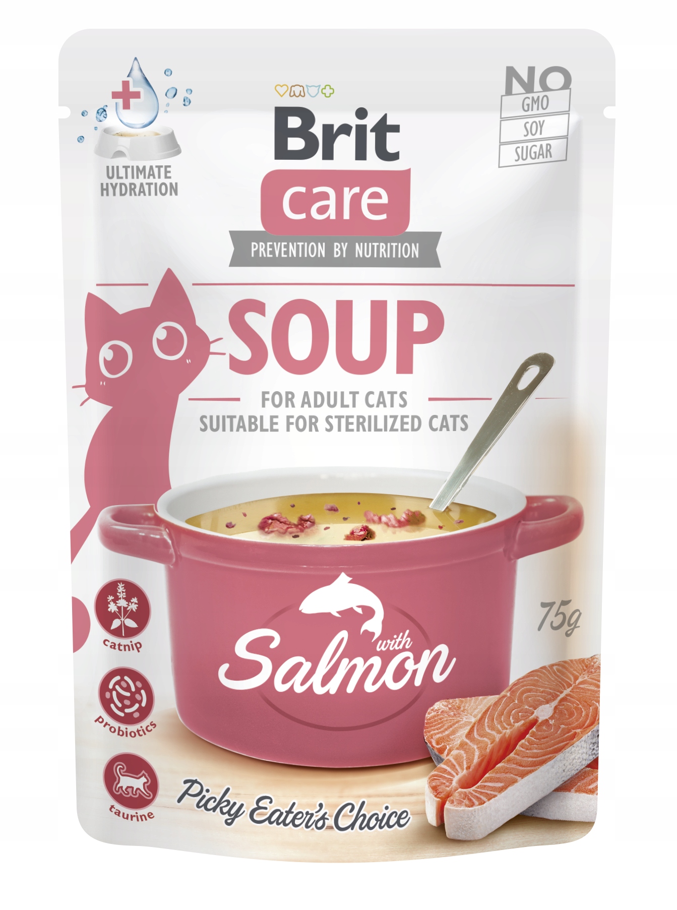 Mokra karma dla kota Brit Soup łosoś 75g