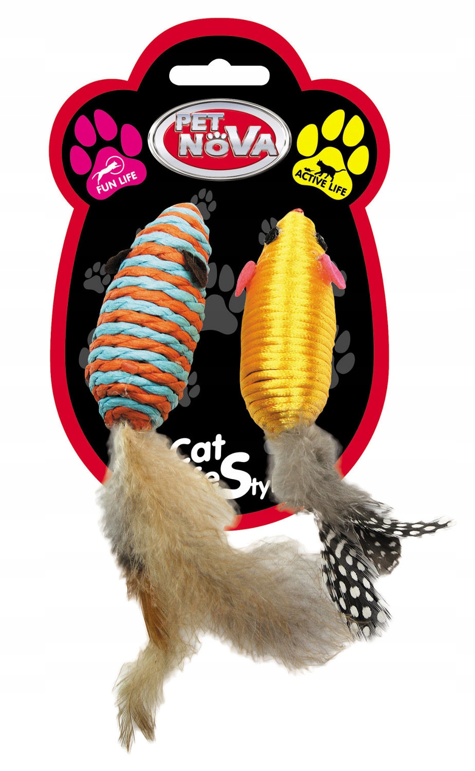 Zestaw 2 Myszki dla kota Pet Nova CAT-MOUSESET-FEATHER-7