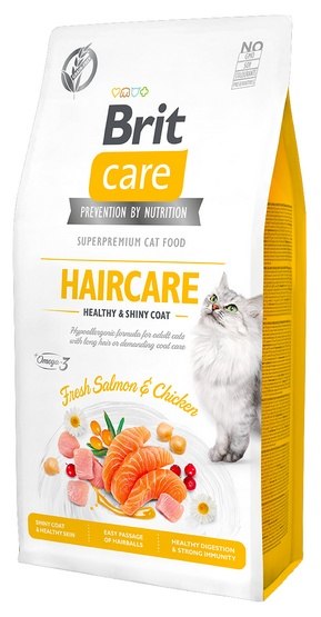 Sucha karma dla kota Brit łosoś dla kotów z alergią Haircare 2 kg