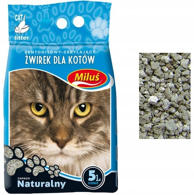 Żwirek bentonitowy Miluś 5 l Standard