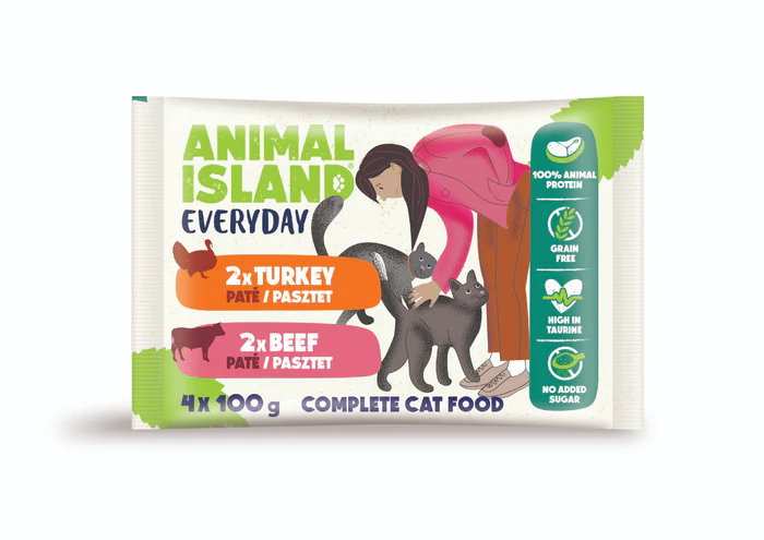 Animal Island Everyday &#8211; 4-pak (4x100g) 2 x wołowina, 2 x indyk (pasztet)