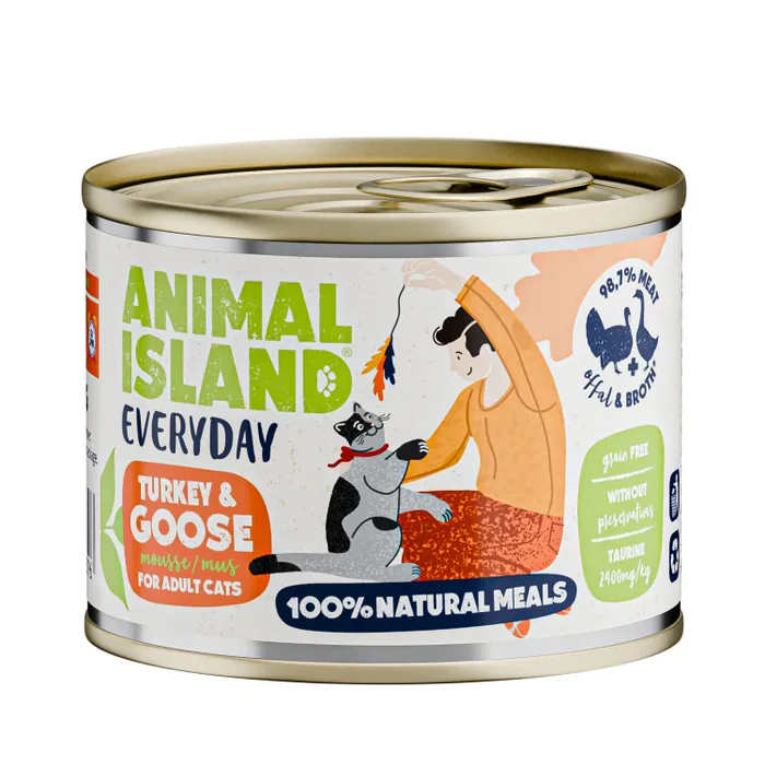 Animal Island Everyday Dla Kota Indyk i Gęś 200g