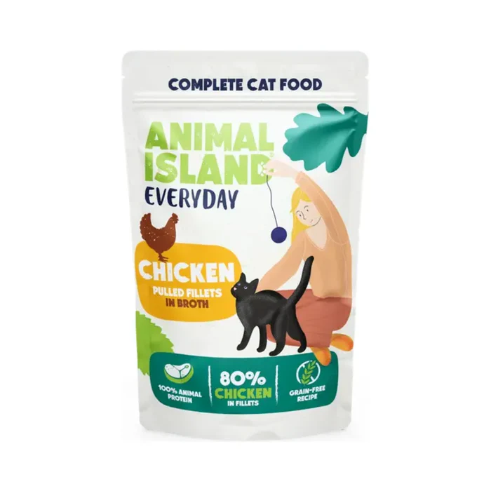 Animal Island Everyday Szarpane fileciki z kurczaka w rosole Saszetka 85 g