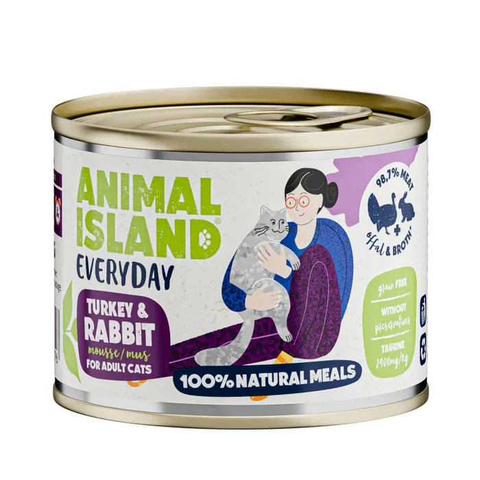 Animal Island Everyday Dla Kota Indyk i Królik 200g