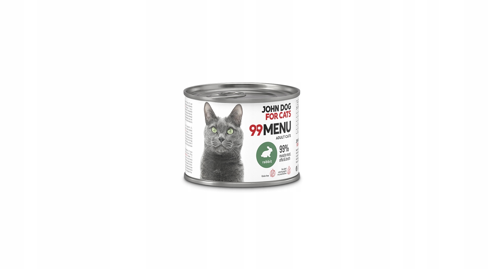 John Dog for Cats Karma mokra 99 MENU dla kota królik 200 g