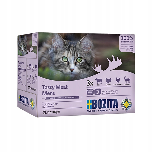 BOZITA MIĘSNE KAWAŁKI W SOSIE dla kota 12x85g