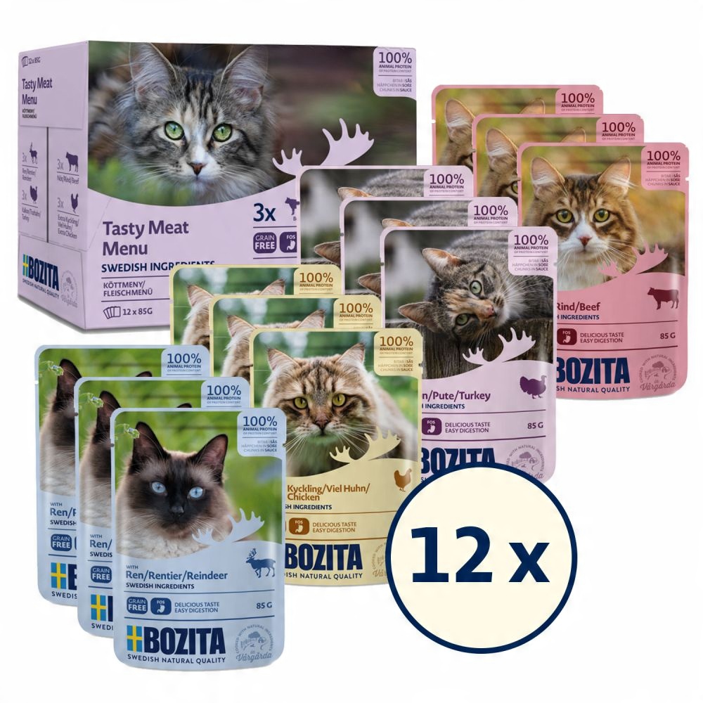 BOZITA MIĘSNE KAWAŁKI W SOSIE dla kota 12x85g