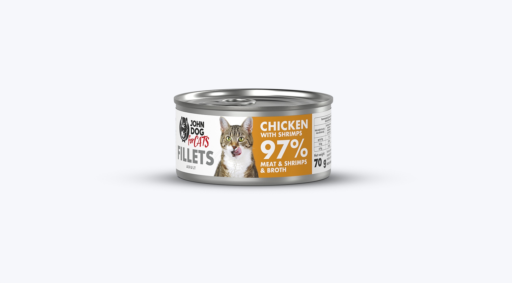 John Dog For Cats Filety Kurczak Z Krewetkami 70g