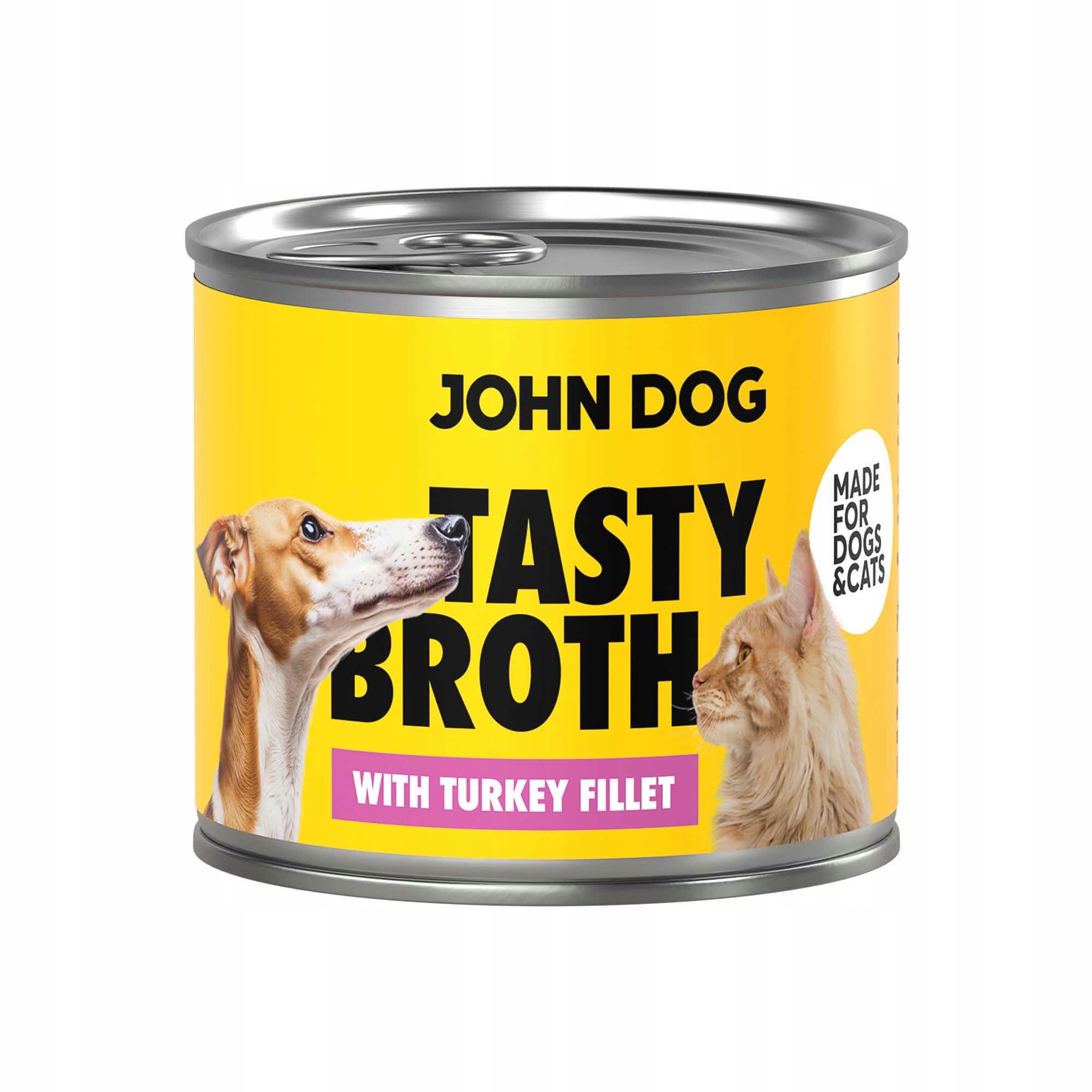 John Dog Tasty Broth zupa dla kota i psa z indykiem 140g