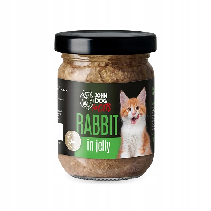John Dog for Cats kocięta królik w galaretce 100g