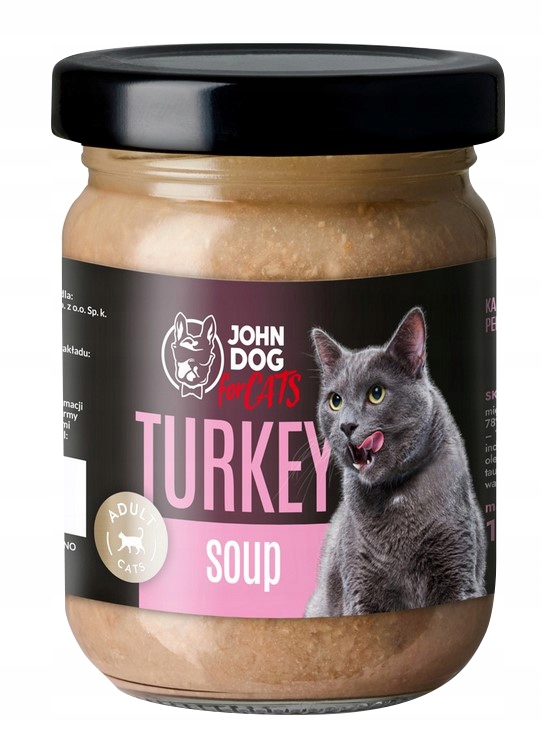 John Dog for Cats karma mokra kot ZUPA 100g indyk