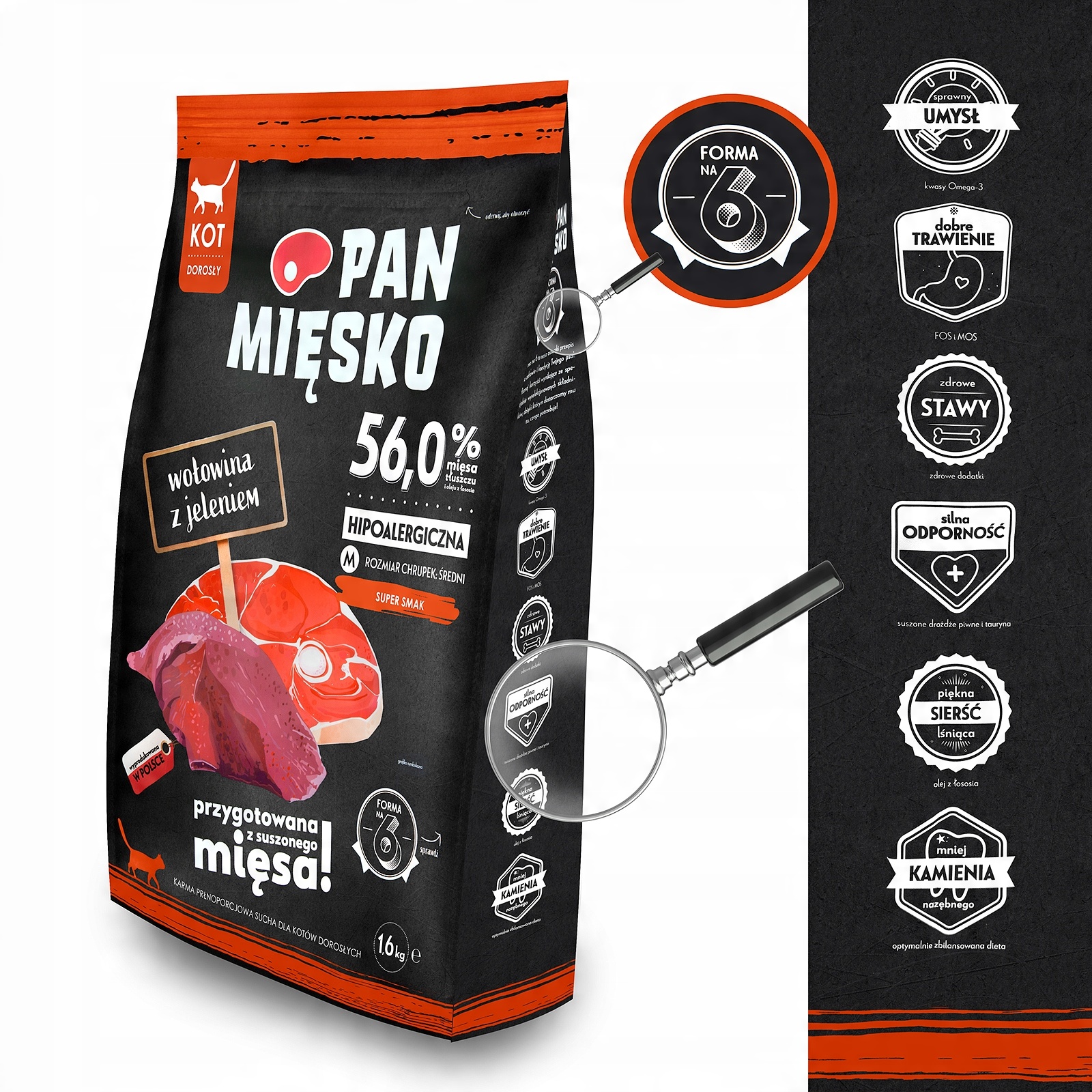 Pan Mięsko karma sucha dla kota Wołowina z jeleniem M 400g