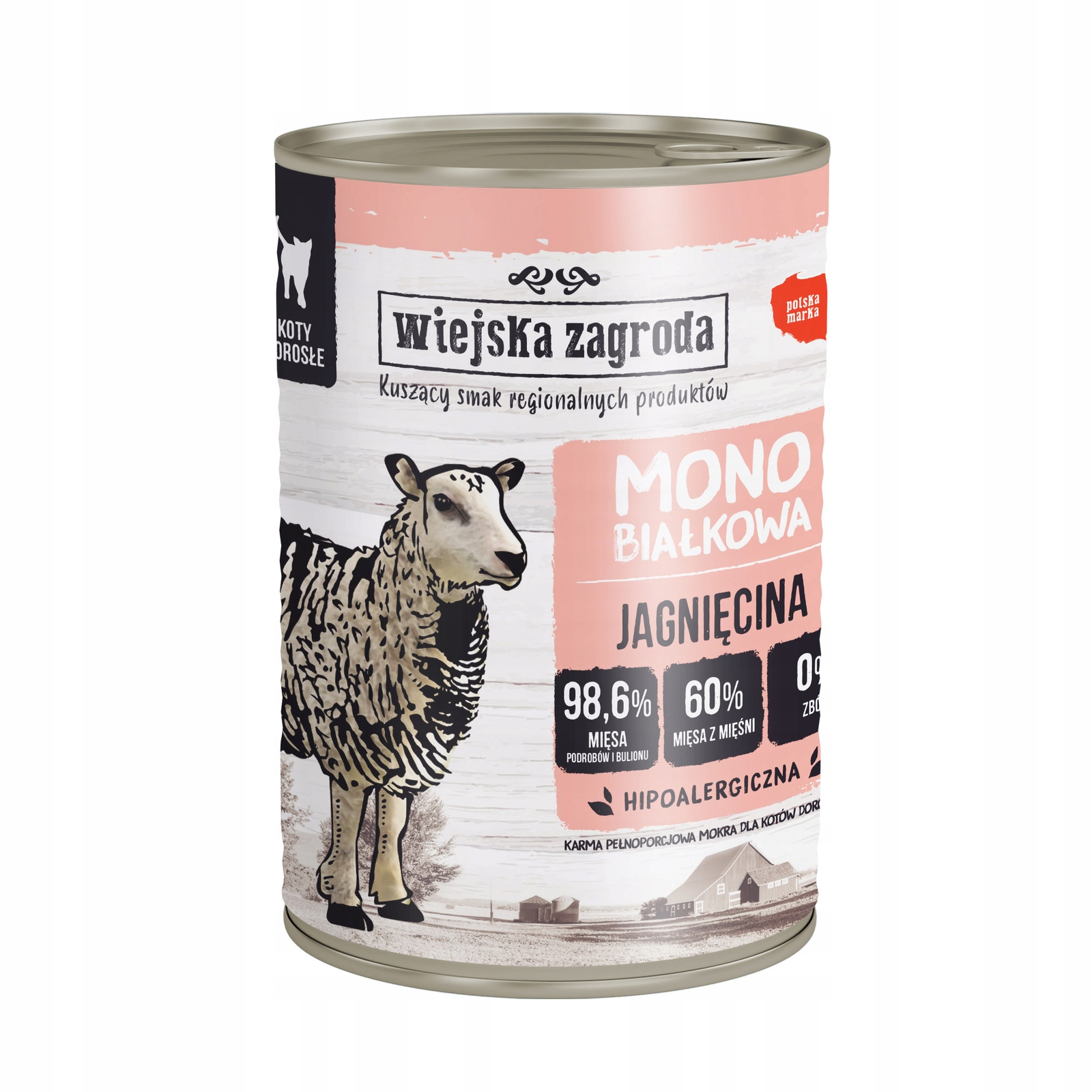 Wiejska Zagroda karma mokra jagnięcina 400g