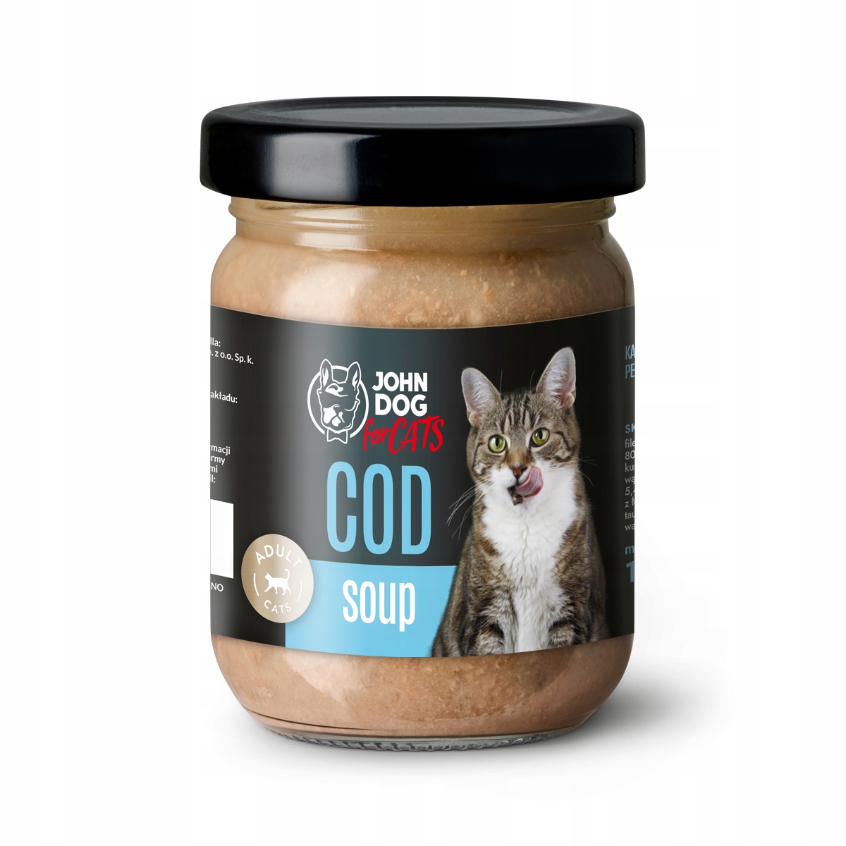John Dog for Cats karma mokra kot ZUPA 100g dorsz