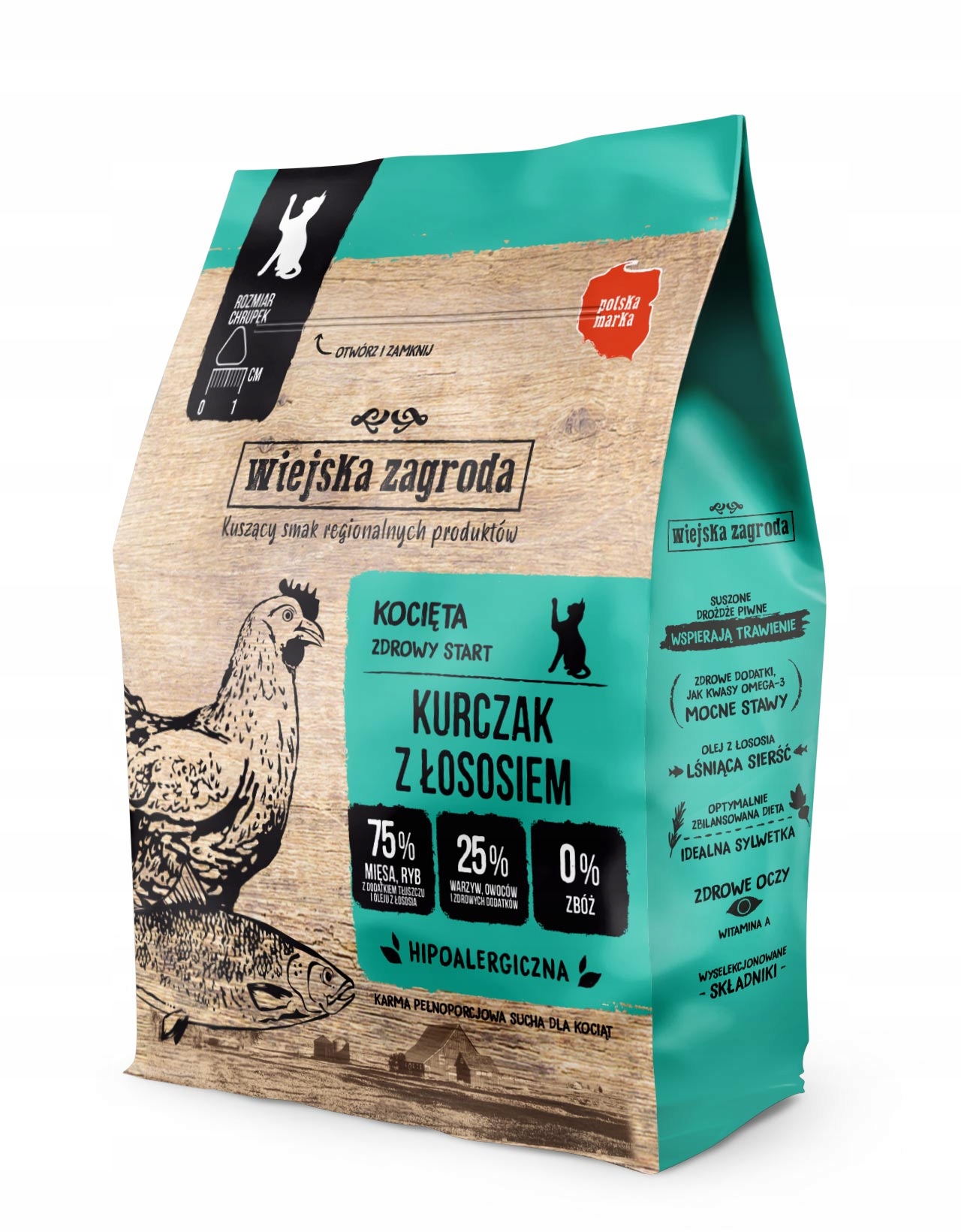 Wiejska Zagroda karma sucha łosoś 0,4 kg