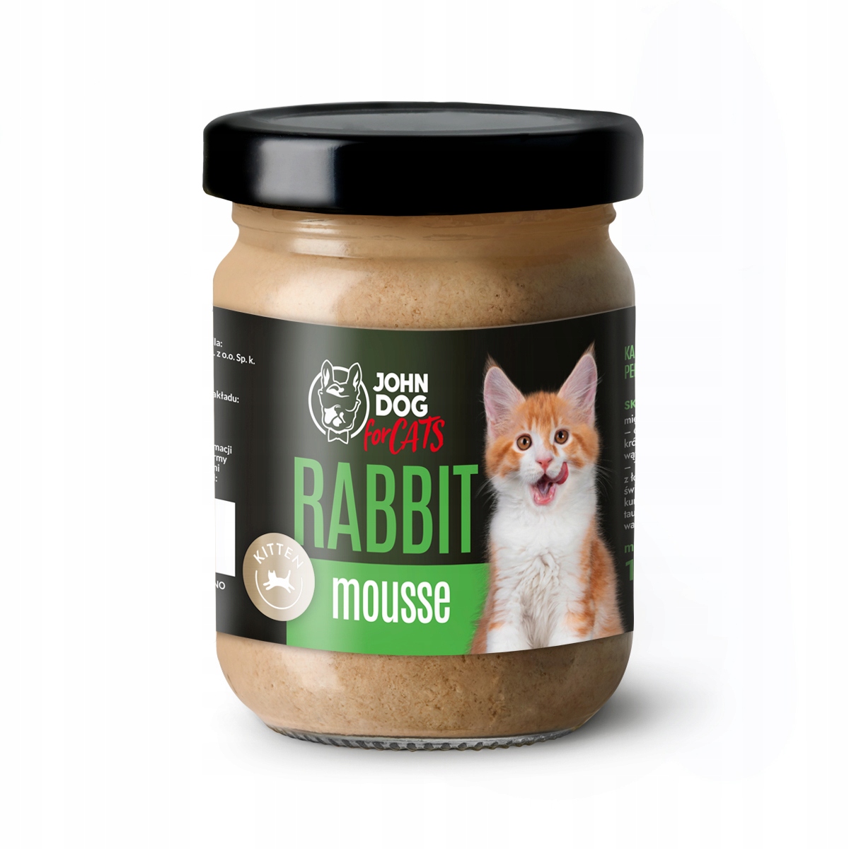 John Dog for Cats karma dla kociąt MUS 100g królik