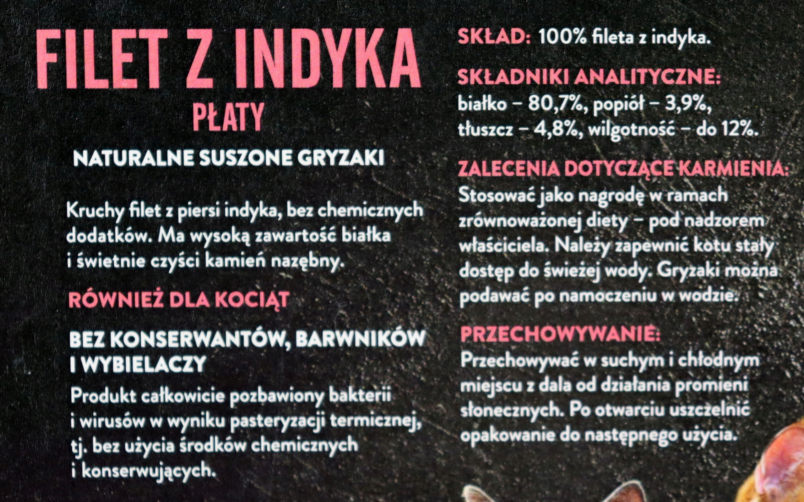 Smakołyk naturalne Jane Cat 100 g suszony indyk dla kota