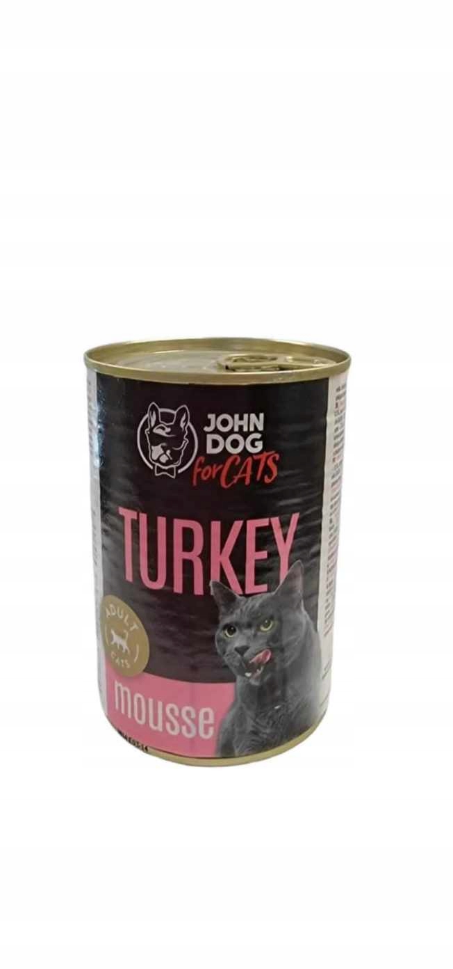 John Dog for Cats karma indyk mus 400g