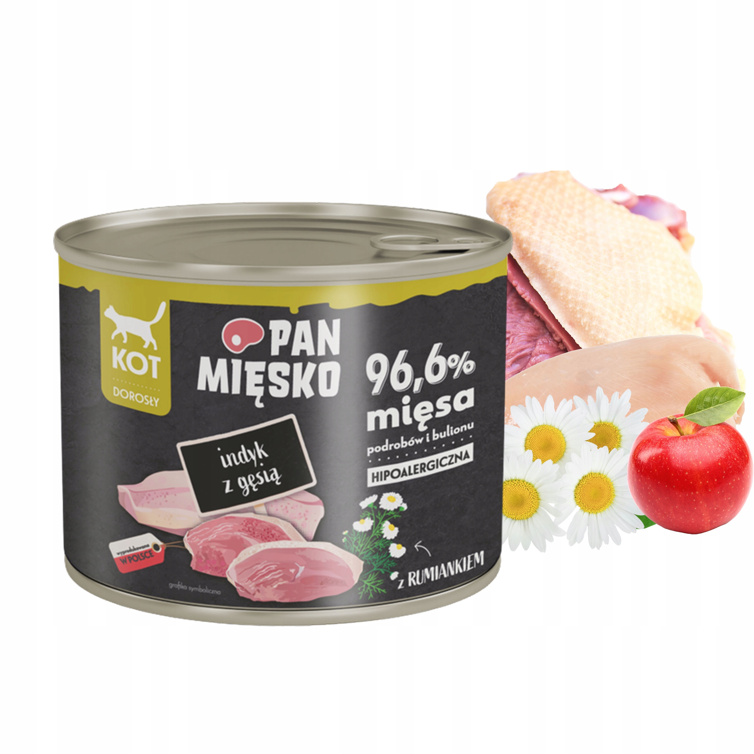 Pan Mięsko karma mokra dla kota Indyk z gęsią 200g