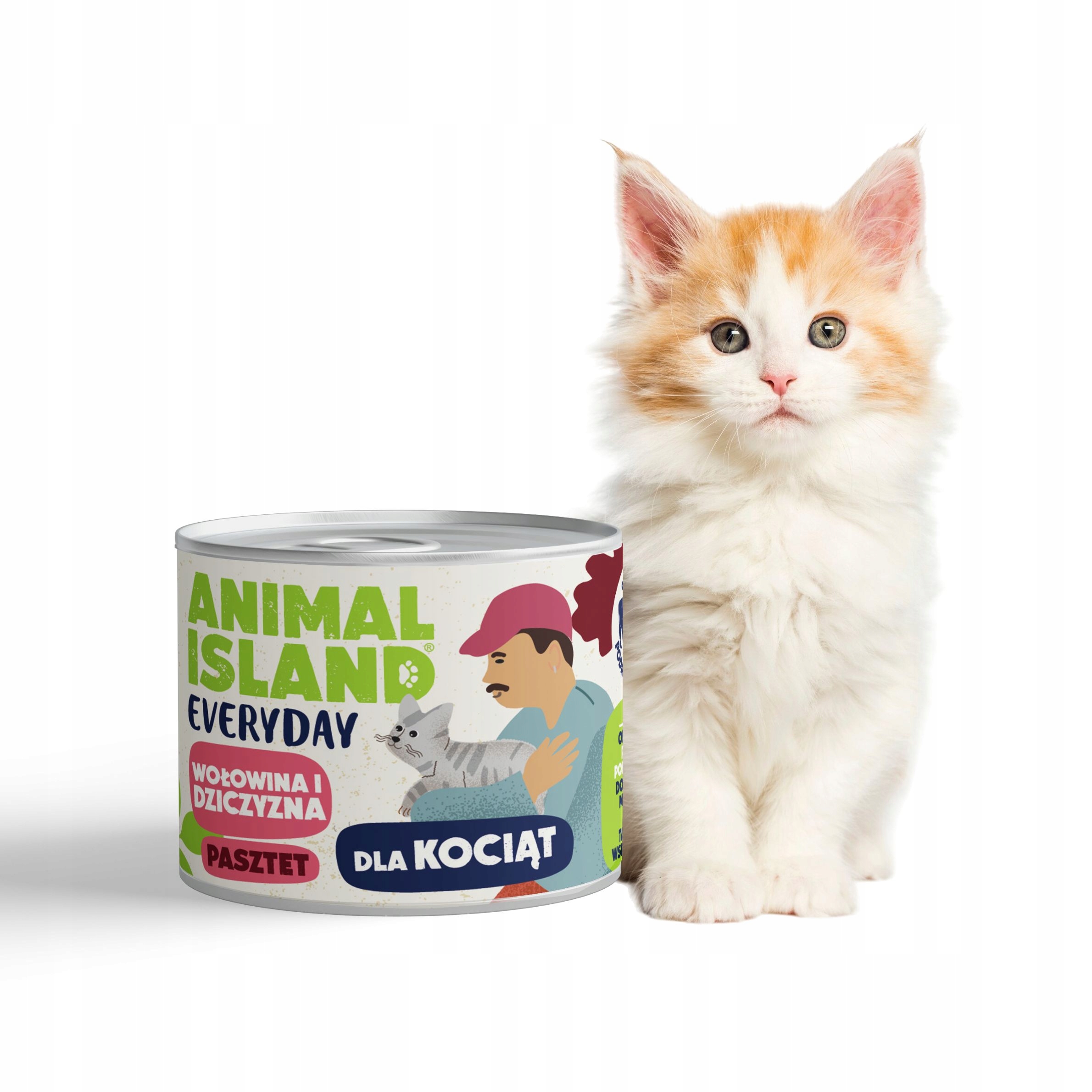 Karma dla Kociąt Animal Island Wołowina i Dziczyzna 185g Everyday Bez Zbóż
