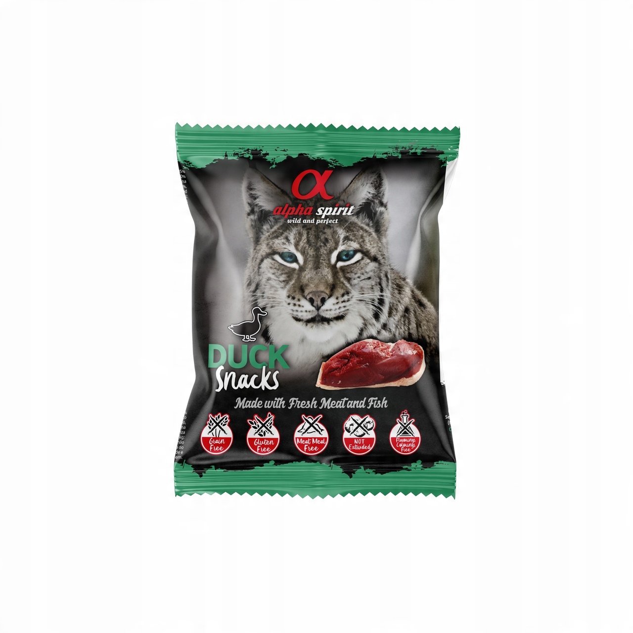 ALPHA SPIRIT Smakołyki dla kota kostki KACZKA 50g