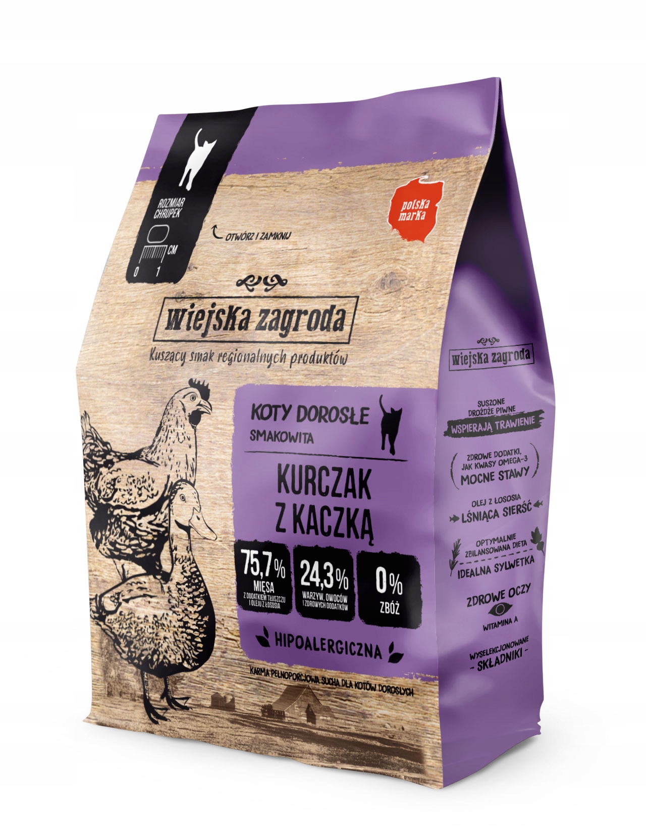 Wiejska Zagroda Kurczak z Kaczką 400g karma kota