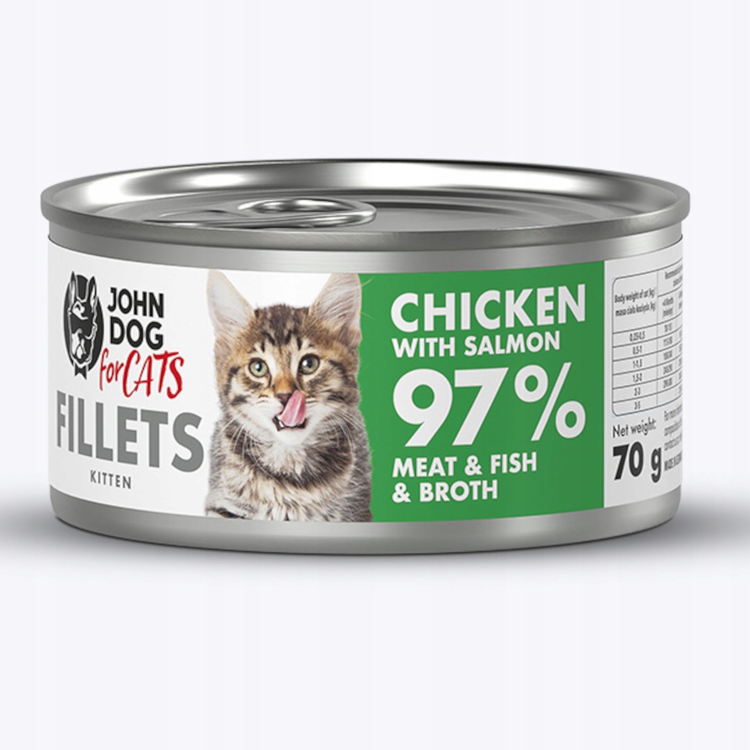 John Dog For Cats Filet Kurczak Łosoś Dla Kociąt 70g