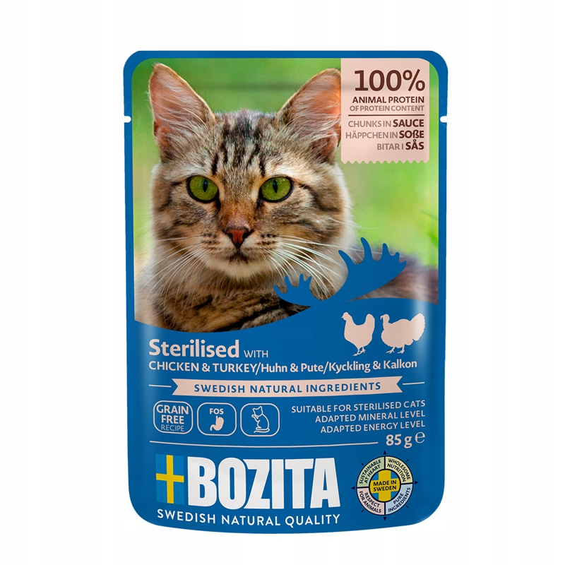 KARMA BOZITA STERILISED MULTIBOX INDYK I KURCZAK/RENIFER W SOSIE 12X85G