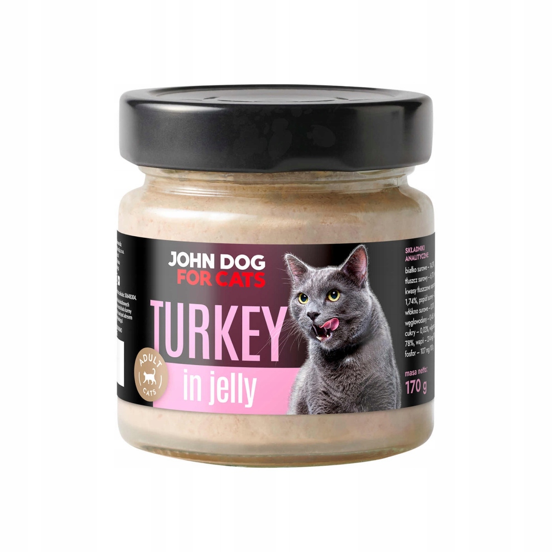 John Dog for Cats indyk w galaretce dla kota 170g