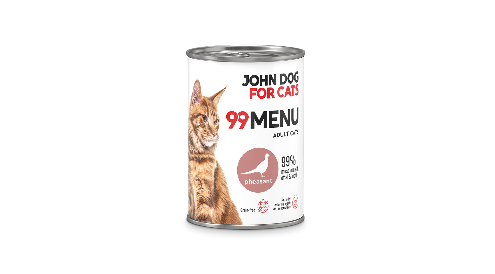 John Dog for Cats 99menu karma mokra bażant 400g