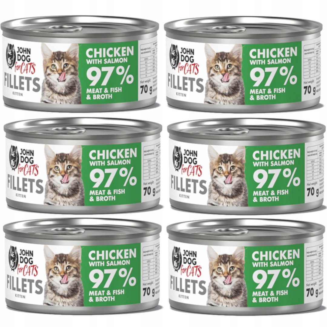 John Dog For Cats Filet Kurczak Łosoś Dla Kociąt 70g