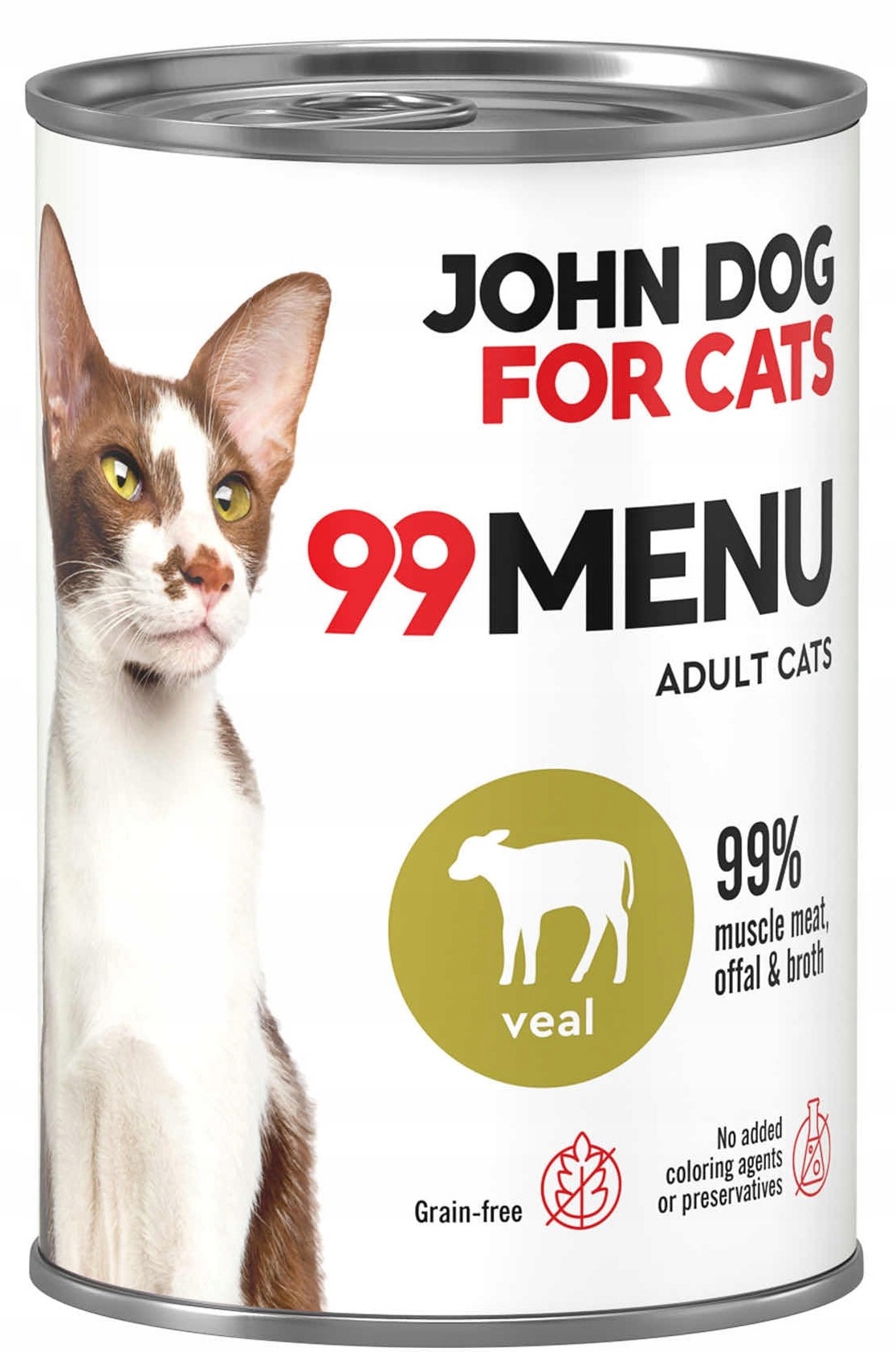 JohnDog ForCat 99 Menu Adult Cielęcina 400g