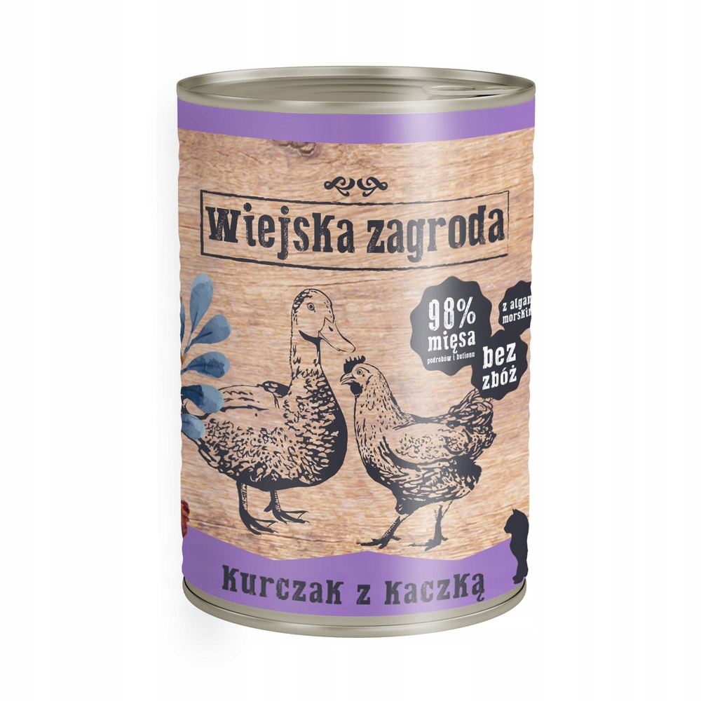 Wiejska Zagroda Kurczak z Kaczką 400g puszka kot