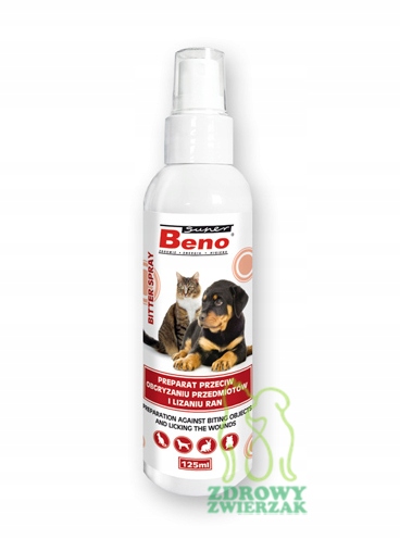 Super Beno Preparat przeciw obgryzaniu przedmiotów i lizaniu 125ml