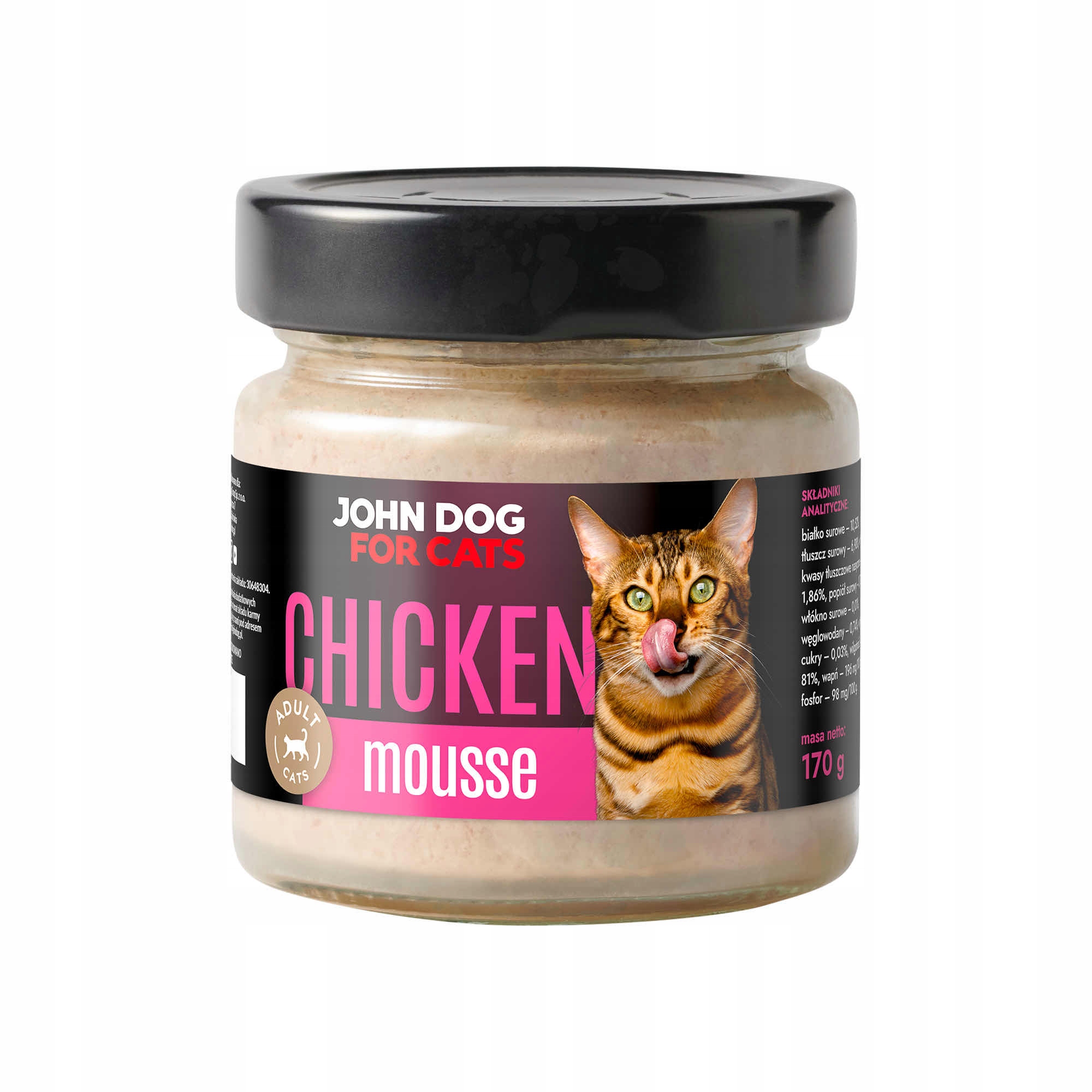John Dog for Cats karma mokra dla kotów MUS kurczak 170g