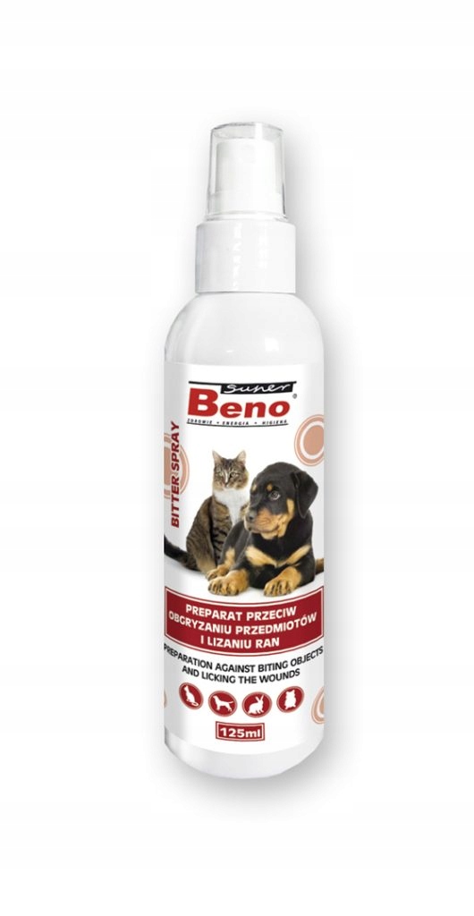 Super Beno Preparat przeciw obgryzaniu przedmiotów i lizaniu 125ml