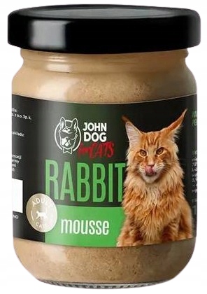 John Dog for Cats karma mokra królik mus 100g