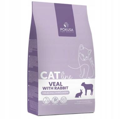 POKUSA Karma bezzbożowa sucha dla Kociąt CatLine Cielęcina z Królikiem 1kg