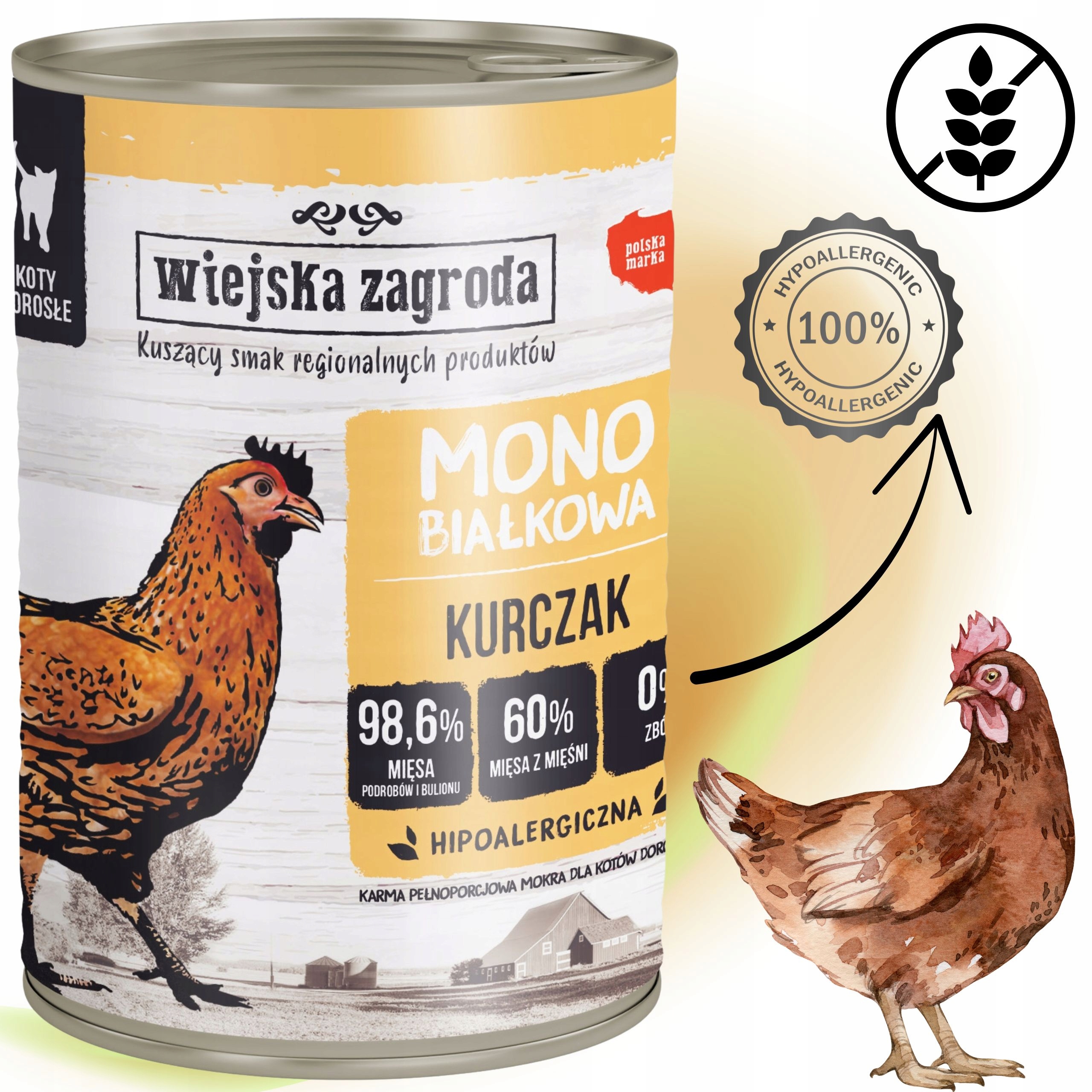 Wiejska Zagroda karma mokra kurczak 400g